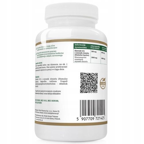 Chmiel 300mg Relaks Dobry Sen Uspokojenie VEGE 90k na Arena.pl