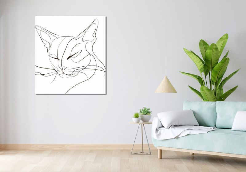 Obraz 90x100cm Linijny Kot zdjęcie 2