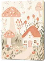 Obraz 70x100cm Wzory dla Dzieci, Dziewczynki i Chłopca - Domki