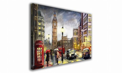 OBRAZ NA PŁÓTNIE 108 Wieczór w Londynie 90x60cm na Arena.pl