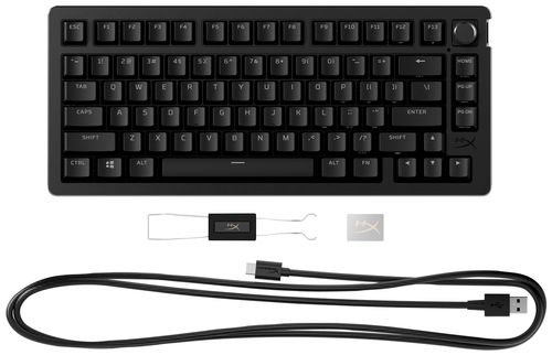 Klawiatura bezprzewodowa HyperX Alloy Rise 75 Wireless RGB anty-ghosting 3w1 Bluetooth/USB/2.4GHz 91Y91AA, układ QWERTY US/PL na Arena.pl
