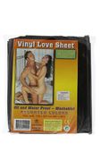 vinyl bed sheet black 158x227cm