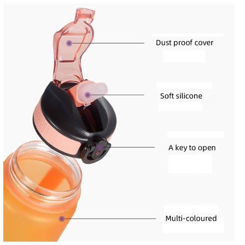 butelka na wodę, bidon panterka 1l ombre biały z czarnym bd43wz1 na Arena.pl