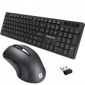 Klawiatura Bezprzewodowa i Mysz Zestaw Defender LIMA C-993 do Komputera