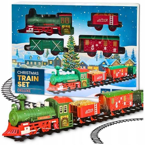 POCIĄG Kolejka Delux z oświetleniem dźwiękiem ŚWIĄTECZNA na Arena.pl