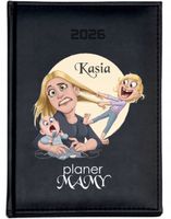 KALENDARZ A6 2026 TYGODNNIOWY terminarz z nadrukiem imieniem PLANER MAMY
