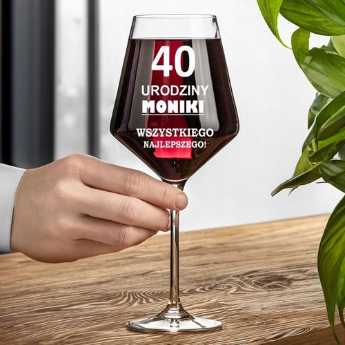 KIELISZEK DO WINA Z GRAWEREM prezent dla przyjaciółki żony urodziny 18-99 na Arena.pl
