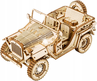 ROBOTIME Drewniany Model Puzzle 3D Jeep Wojskowy