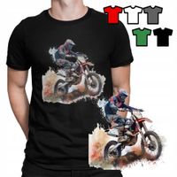 KOSZULKA T-SHIRT MĘSKI - DLA MOTOCYKLISTY NA MOTOCYKL MOTOR ŻUŻEL - XS