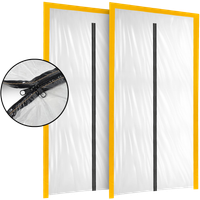 2X Drzwi Przeciwpyłowe BUDOWLANE XXL Malarskie Kurtyna PRZECIWPYŁOWA REMONT