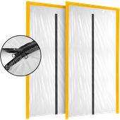 2X Drzwi Przeciwpyłowe BUDOWLANE XXL Malarskie Kurtyna PRZECIWPYŁOWA REMONT