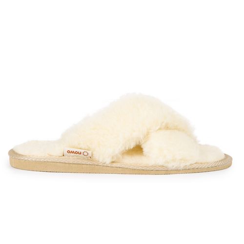 Kapcie klapki damskie puchate krzyżak ecru eleganckie klapki 36 na Arena.pl
