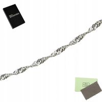 SREBRNY ŁAŃCUSZEK 40 CM SREBRO SINGAPUR ŁAŃCUSZEK DAMSKI SREBRO PRÓBA 925