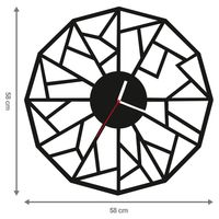 ZEGAR ŚCIENNY GEOMETRIA 58cm XXL 125.11