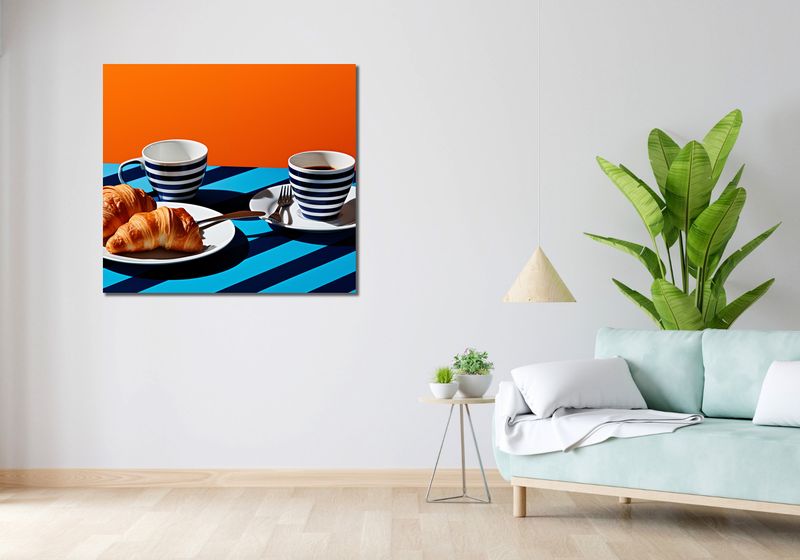 Obraz 100x90cm Croissanty zdjęcie 2
