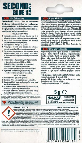 KLEJ SEKUNDOWY C-129 5G TECHNICQLL zdjęcie 1