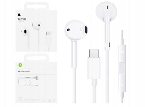 Oryginalne Apple EarPods USB-C Słuchawki Typ-C do iPhone 15 iPad MacBook na Arena.pl