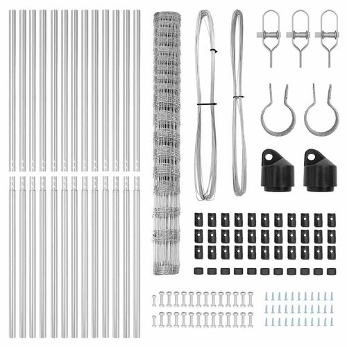 Ogrodzenie pastwiskowe Srebrny 25 x 1.5 m Stal galwanizowana na Arena.pl