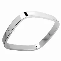 ELEGANCKA SZTYWNA PROSTOKĄTNA SREBRNA GŁADKA BRANSOLETA 7MM WYSOKI POŁYSK