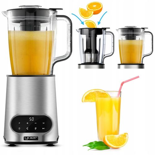 Blender kielichowy Wyciskarka do soków Yoer 2200W 2,4L INOX +TURBO na Arena.pl