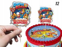 TOPPER NA TORT ozdoba dekoracja urodziny torcik SUPER ZINGS BAJKI GRY