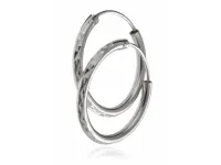 ELEGANCKIE SREBRNE KOLCZYKI KOŁA KÓŁKA KÓŁECZKA 2CM Z DIAMENTOWANYM WZOREM