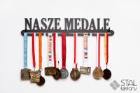 Wieszak na medale | NASZE MEDALE #1 | 60cm | pomieści 30szt medali