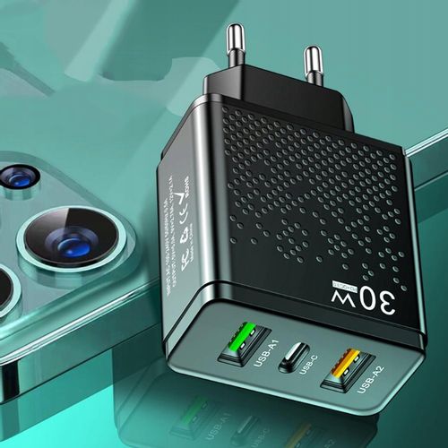 ŁADOWARKA SIECIOWA USBC 30W PD 2xUSB QC 5A na Arena.pl