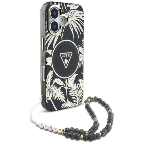 Etui Guess Palm Trees Triangle Pearl     Strap MagSafe do iPhone 16 czarny na Arena.pl