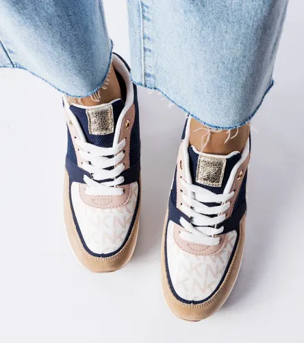 Beżowo-granatowe sneakersy Mireault 36 na Arena.pl