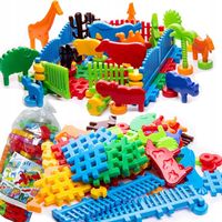 WAFLE KLOCKI KONSTRUKCYJNE PRZESTRZENNE 68 EL. FARMA ZOO ZWIERZĘTA