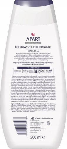 Apart Żel pod Prysznic Damski Vegan 96% Skł Pochodzenia Naturalnego 5x500ml na Arena.pl