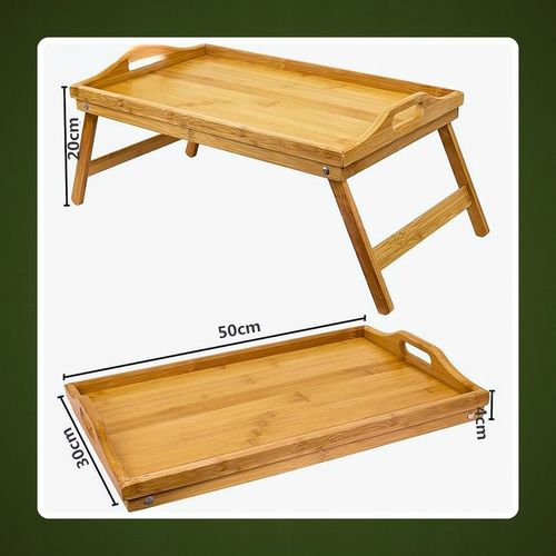 STOLIK ŚNIADANIOWY POD LAPTOPA DO ŁÓŻKA DREWNIANY SKŁADANY NA PREZENT TACA na Arena.pl