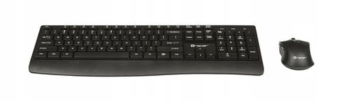 KLAWIATURA I MYSZ BEZPRZEWODOWA ZESTAW CZARNY USB 1600 DPI REGULOWANE NÓŻKI na Arena.pl