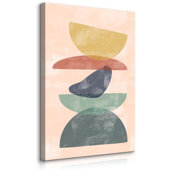 Obraz Na Płótnie Do Salonu Kolorowe Skały Styl Boho Minimalizm 60cm x 90cm zdjęcie 1