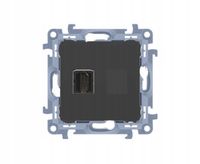 Simon 10 Gniazdo pojedyncze HDMI czarny mat CGHDMI.01/49