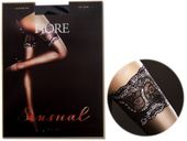 Pończochy samonośne Sandrine wysoka koronka Black 4