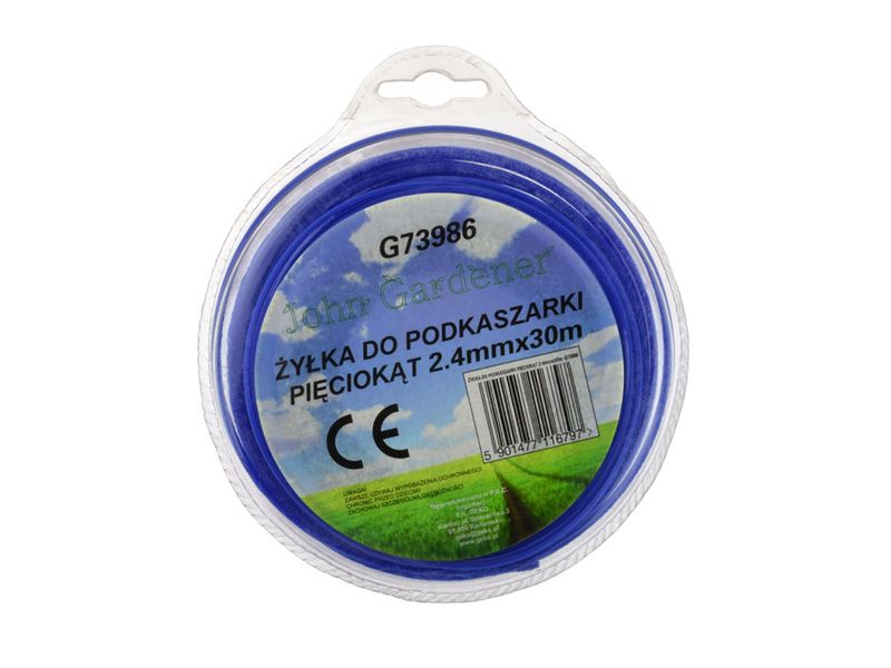 ŻYŁKA TNĄCA DO KOS I PODKASZAREK 2,4 MM 30 MB JG G73986 PIĘCIOKĄT zdjęcie 1