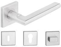 KLAMKA DRZWIOWA METRO NIERDZEWNA KOMPLET ROZET