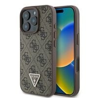 Guess nakładka Leather 4G Triangle Strass do iPhone 16 Pro 6,3" GUHCP16LP4