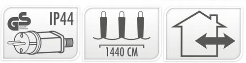 Lampki 1440 LED 14,4 metra CLUSTER RYŻ CIEPŁY BIAŁY na Arena.pl