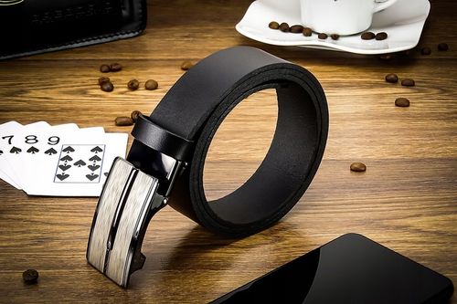 Klasyczny Czarny Męski pasek SKÓRZANY CZARNY 120cm na Arena.pl