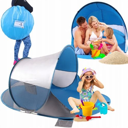 NAMIOT PLAŻOWY SAMOROZKŁADAJĄCY FILTR UV PARAWAN pop up ochrona na słońce na Arena.pl