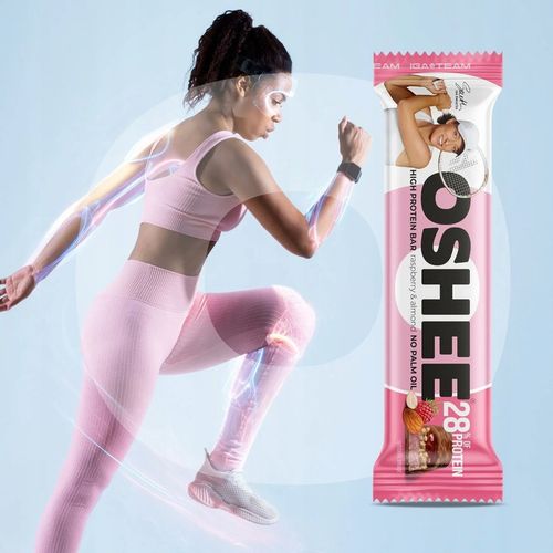 12x OSHEE & IGA Team Baton proteinowy malina - migdał 47 g na Arena.pl