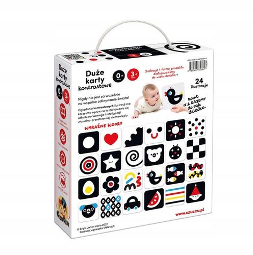 CzuCzu Karty Kontrastowe Książeczki na Sznureczku dla Malucha 0m+ 3m+ na Arena.pl