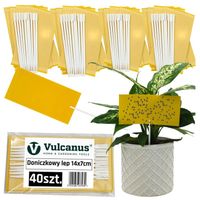 40x Lep Do Doniczek Żółty Na Mszyce Ziemiórki Owady Szkodniki Lepy