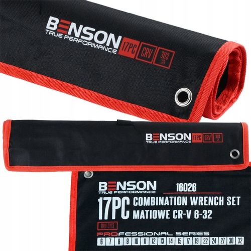 ZESTAW KOMPLET KLUCZEY PŁASKICH W GUMIE 6-32MM 17EL MATA BENSON BY BLACK na Arena.pl