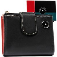 skórzany portfel damski z kieszonkami - peterson