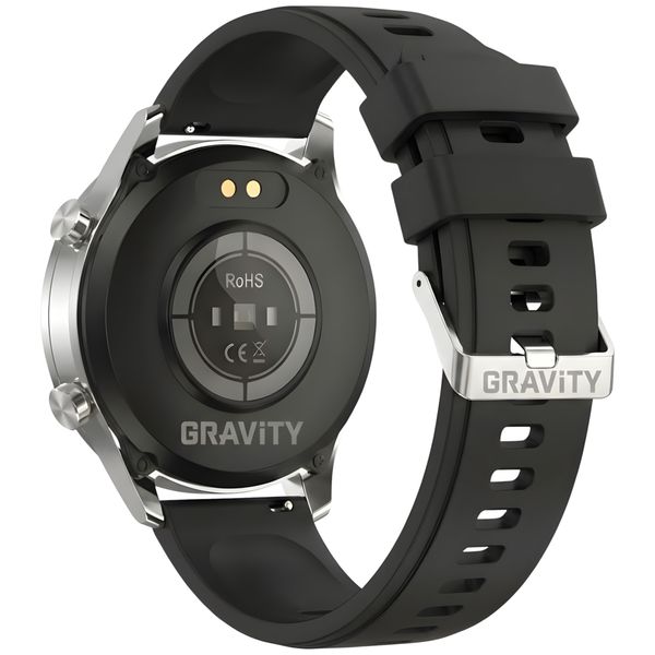 smartwatch gravity srebrny 2 paski gt10-7 zdjęcie 12