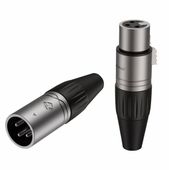 Roxtone komplet XP3FM 3 pin wtyk XLR męski nakablowy,  gniazdo XLR żeńskie